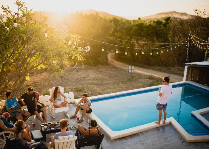 family swimming pool