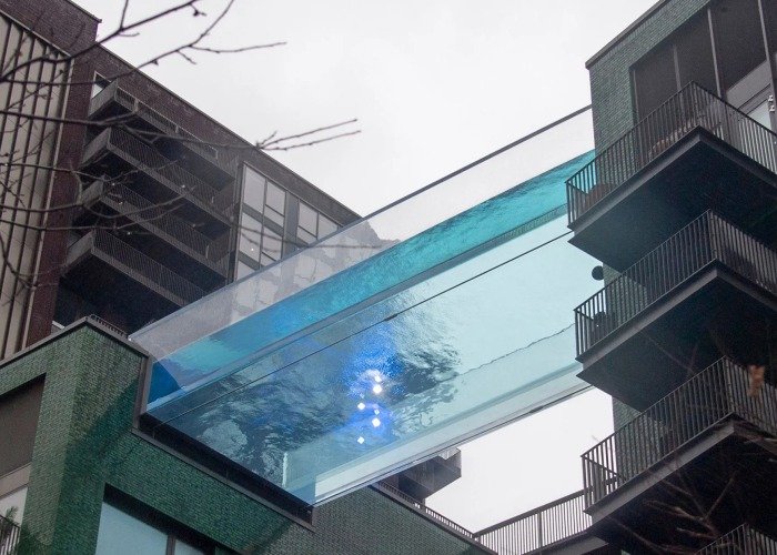 glass wall pools