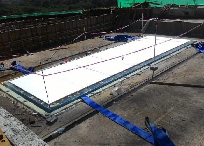 acrylic glass pool windows Installation